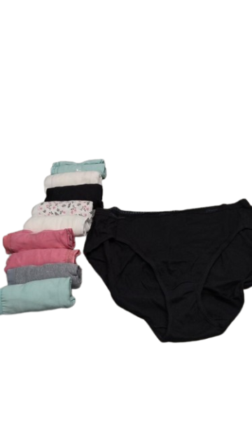 Hanes Womens Cotton briefs underwear, 10 Pack Hi Cut Assorted 1, 8 US