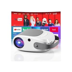 Projector with WiFi and Bluetooth,Portable Projecto,Mini Movie Projector Supports 1080P Synchronize Smartphone Screen by WiFi/USB Cable for Indoor/Outdoor