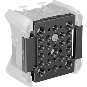 SMALLRIG Mounting Plate for Zoom F3 Recorde with 1/4"-20 Threaded Holes, 3/8"-16 Threaded Holes, and Locating Hole for ARRI, with Velcroes and Storage Bag, for Attaching Microphone Mounts - MD4883