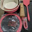 Carote 6 Pcs Ceramic Nonstick Pot and Pan Set, Nonstick Cookware Set with Lid & Detachable Handle, Oven Safe, Induction Ready, Stackable, Rose Pink