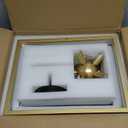 8-Light Farmhouse Black and Gold Semi Flush Mount Ceiling Light Fixture, Modern Geometric Ceiling Lighting for Kitchen Island, Living Room, Dining Room, Bedroom, Hallway