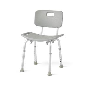 Medline Bath Chair, Bench, Seat, Stool for Disabled, Seniors & Elderly Bathroom Transfer Inside Shower/Tub/Bathtub 400 Lbs. Capacity, Gray