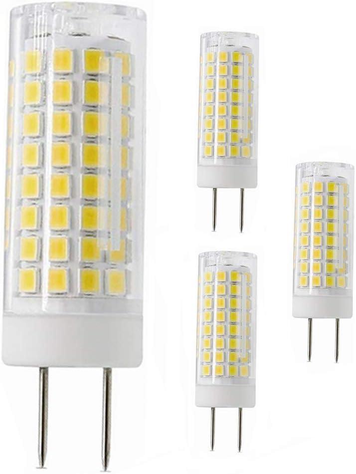 All-New G8 Led Bulb, 75W Halogen Bulb Replacement, Dimmable 7W G8 Led Lamps, G8 Bi-pin Base Bulb, AC120V 720lm, Under Cabinet Counter Light, Kitchen Lighting and Puck Lights 6000K White 4pack