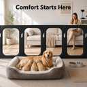 Acrylic Clear Dog Playpen Indoor with Door, 26'' H Transparent Dog Play Pen for Small Dogs, No-Connector Modular Puppy Playpen with Integrated Suction Cups Base, 10 Panels, Black