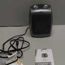 Lasko Portable Indoor Electric Ceramic Space Heater with Tip-Over Safety Switch, Overheat Protection and Thermostat, 2 Speeds, Safe for Home, 9.2 Inches, Dark Gray, 1500W, 754201