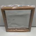 uxcell Wooden Pressed Flower Frame Handmade, 8x8 Inch Square Floating Picture Frame Double Glass Frame for Pressed Flowers Artwork Photo Frame Tabletop Display, Brown