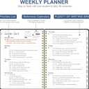 Planner 2026-2027 - Academic Planner 2026-2027 Weekly and Monthly, July 2026 - June 2027 Agenda book with Tabs, Year Calendar Planner for Office School Supplies, A5, 6.3" x 8.5" - Black