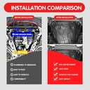 Front Engine Splash Shield for Nissan Rogue 2014-2020 Engine Guards Suitable for Nissan Rogue Under Engine Cover Mud Flaps Directly Replace Original One Black