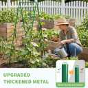 DoCred Cucumber Trellis, 59" H 2 Pack Metal Foldable Thickened A Frame Garden Trellis for Raised Bed Climbing Plants, Vegetables, Including Plant Support Clips, Twist Ties, Plastic Ties, Green