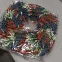 20In Patriotic Wreaths for Front Door, Artificial Red White Blue Faux Flowers,Patriotic Wreath Decorations,Decor for 4th of July,Festival Wreath for Outdoor,Home, Office, Party Wall