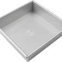 Ultra Cuisine Square Cake Pan - Non-Stick Steel Stick - Easy Release - Durable Baking Tool - Ideal for Brownies - Loaves - Aluminized Steel - Square Baking Pan - Excellent Brownie Pan - 7x7 Cake Pan (Aluminum)
