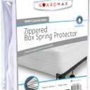 Guardmax Heavy Duty Vinyl Twin Zippered Box Spring Encasement - Waterproof & Breathable Mattress Protector - Comfortable, Soft, and Noiseless Zippered Bedding - Dust Mite Proof (39 x 75 x 9)