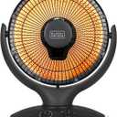 BLACK+DECKER Portable Heater for Rooms up to 161 Sq. Ft., Oscillating Space Heater & Heater for Bedroom with Overheat Protection, Small Heater with Timer & Manual Controls