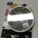 Jacent Dip & Dab 12X Magnification Cosmetic Mirror With Suction Cups, 5 Inch Diameter - 1 Pack (5"L x 5"W)
