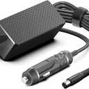 HKY Laptop Car Charger for Dell 7.4 mm Barrel 90W 65W 45W DC Power Adapter Cord 12V-24V Vehicle Auto Airplane Boat Charger for Dell Inspiron/Latitude/Precision/Studio/Vostro/XPS 14 Series Laptops