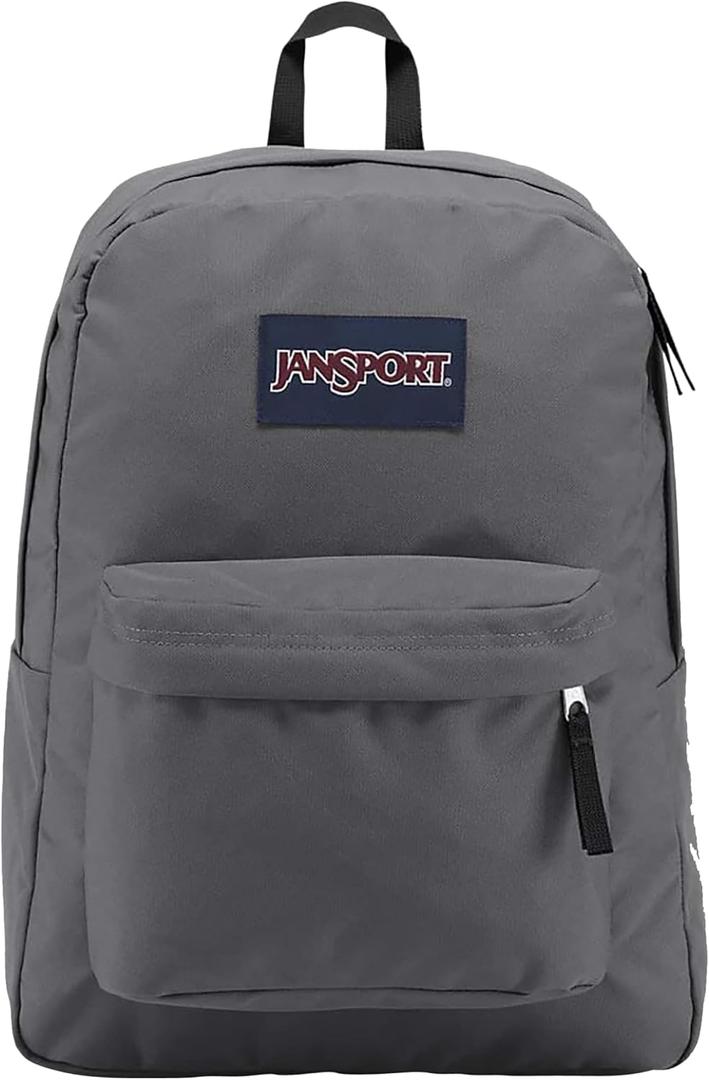 JanSport SuperBreak One Backpacks - Durable, Lightweight Bag with 1 Main Compartment, Front Utility Pocket with Built-in Organizer - Premium Backpack, Graphite Grey