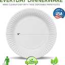 Stock Your Home 9-Inch Paper Plates Uncoated, Everyday Disposable Plates 9" Paper Plate Bulk, White, 100 Count