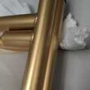 danpinera 2-Tier End Table, Outdoor Side Table Metal Round Side Table with Removable Tray, Small Folding Accent Table, Anti-Rust Nightstand for Bedroom Balcony Patio Living Room (Gold)