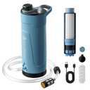 SurviMate Electric Water Purifier Survival,Portable Water Filter Bottle for Survival,0.01m 22 Ounces with Emergency Lighting, NSF/ANSI 42&372 Certified,Bottle with Filter for Hiking, Camping, Travel