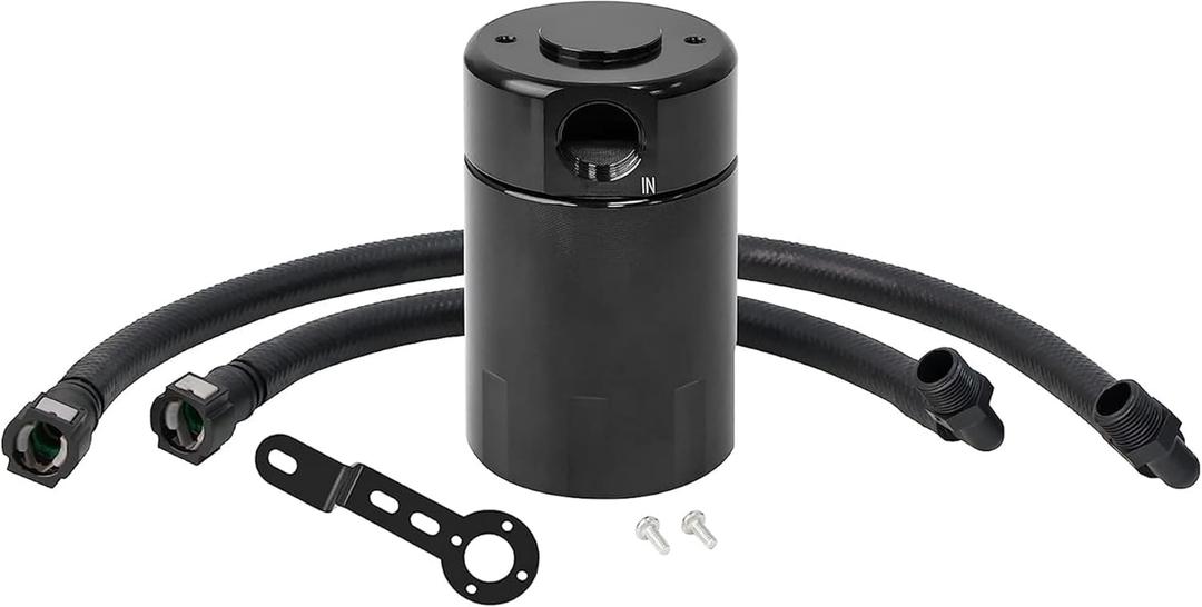 EVIL ENERGY Air Oil Separator,Oil Catch Can Compatible with 2014-2018 Chevy Silverado 1500/GMC Sierra 1500 2015-2020 Chevy Tahoe/Suburban/GMC Yukon 3OZ