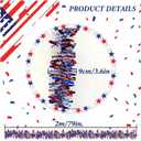 2 Pcs 4th of July Tinsel Garland Red White Blue Independence Day Metallic Glitter Hanging Twist Decor for Home Indoor Outdoor Holiday Party Supplies 6.2ft Each Plastic Decor