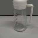 TrendPlain 16oz/470ml Glass Olive Oil Sprayer for Cooking – 2 in 1 Olive Oil Dispenser Bottle for Kitchen Gadgets and Air Fryer Accessories, Salad, BBQ - White