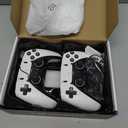 Upgrade Retro Gaming Console Pro, Wireless Retro Game Stick Console with 20000+ Games, Built-in 23 Game Emulators, Video Games Plug and Play with Upgrade Dual 2.4G Wireless Controllers White (64G)