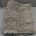 Bathroom Rugs 15x23,Super Absorbent Soft,Thick,Machine Washable Chenille Bath Mat,Non Slip Toilet Floor Rug,Bath Mats for Bathroom Floor, Home Decor Accessories,Grey