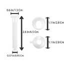3 x 2 Pcs Toilet Seat Screws for Replacement Kit, Plastic Nuts and Washers for Fixing The Top Toilet Seat