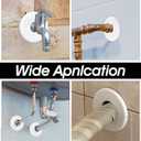 4 Pcs Escutcheon Plate, Self-Adhesive Plumbing Cover Plates with Buckle Design, ABS Escutcheon Plate for Faucet Toilet Kitchen, Two Sizes Included