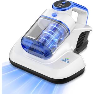 Bed Vacuum Cleaner -Cordless Mattress Vacuum Cleaner with 253.7nm UV-C Light & 16 Kpa Strong Suction.HEPA Filter,Widened Suction Port, Low Noise,Suitable for Dust, Pet Hair, Etc (Blue)