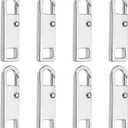 uxcell 8Pcs Zipper Pull Replacement, Metal Zipper Handle Mend Fixer Tab Repair for Luggage Suitcase Backpack Jacket Bags Boots Coat Handbags, Silver Small