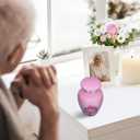 M MEILINXU Small Urns for Human Ashes Keepsake, Mini Urn for Ashes Adult Female & Man, Miniature Decorative Urns for Women, Cremation Container, Pink Sky Cloud and Tree of Life Urn - Little Size
