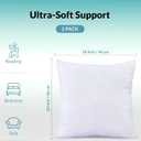 ROYALE LINENS 18 x 18 Pillow Insert - Down Alternative Throw Pillows Insert - Square Pillow Pack of 2 White - Bed & Couch Pillows - Inner Cushion for Bed, Cushion for Living Room - Shams Stuffer