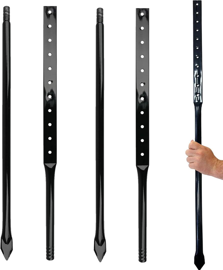 Metal Stakes for Yard Signs, 36-Inch Heavy Duty Posts, Black, 2-Pack