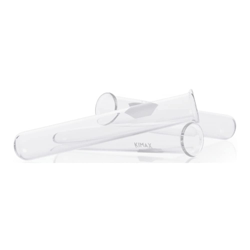 Kimax 45042-25200 KG-33 Borosilicate Glass 75mL Test Tube with Lip and Marking Spot, Clear (Case of 192)