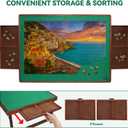 1500 Piece Puzzle Table with Legs, 35" x 26" Wooden Jigsaw Puzzle Board with Drawers, Cover & Felt, Portable Puzzle Table with Folding Legs for Adults and Teens, Christmas Birthday Gift
