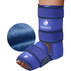 CooCoCo Large Ankle Ice Pack Wrap for Plantar Fasciitis Relief, Reusable Gel Cold Packs for Achilles Tendonitis, Sprained Ankles and Heels, Foot Pain Relief, FSA HSA Eligible Cold Therapy, 1 Pack