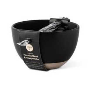 Noodle Bowl Black& White 22oz,  Core Kitchen Black Noodle Bowl