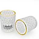 SHMILMH Clear Tealight Candle Holders Set of 24, Glass Votive Candle Holders with Rim for Wedding Table Centerpiece Birthday Party Christmas Decor