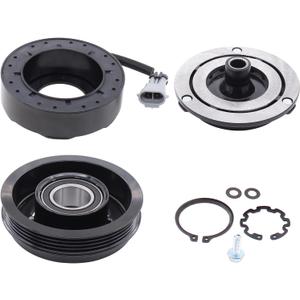 ApplianPar A/C AC Compressor Clutch Assembly Kit Pulley Coil Set for GMC Sierra 1500 4.8L 5.3L 2000-2013