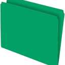 Staples StraightCut TopTab File Folders, Letter Size, Green, Durable Paper Stock, 100/Box