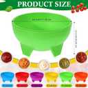 meekoo 36 Pcs Mexican Salsa Bowls Multi Color Serving Bowls 4.5" Diameter Plastic Mexican Dipping Dinnerware for Taco Candy Chip Bar Snack Guacamole Nuts Dish(6 Colors)