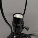 Silkcraft Design Shadow Table Lamp, Black, 20"H x 10" Dia