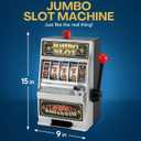 Liberty Imports Lucky Sevens Jumbo Slot Machine Casino Toy Piggy Bank Replica with Flashing Lights and Jackpot Sounds