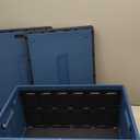 CleverMade Collapsible Storage Bins with Lids - Ocean 3 Pack 62L - Plastic Containers Stackable Organization Crates Home Closet Space-Saving Durable