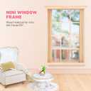 Angoily 1: 12 Scale Dollhouse Windows, 8 Pcs 4" Dollhouse Furniture 12-Pane Unfinished Miniature Craft Wooden Door Frame Photograph Props, Doll House Windows Model, DIY Bedroom