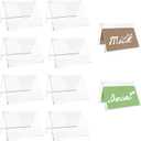 10 PCS Acrylic Table Tent Sign with 20 PCS Cards Coffee and Tea Beverage Table Display Tent Beverage Sign Set for Party Buffet Restaurant Banquet Wedding Indoor Outdoor 3.54 x 2.36''