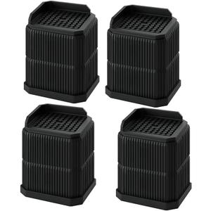 4 Pack Stackable Treadmill Incline Riser Blocks, Height Lift for Leveling & Uphill Training, Heavy Duty Support up to 4000 lbs, for Gym and Home Use