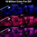 Interior Car LED Strip Lights APP Control, 5 in 1 RGB 16 Million Colors Ambient Lighting Kit with 236 inches Fiber Optic, Music Mode Inside Car Lighting Decorations